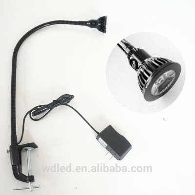 3w clip-on gooseneck clamp LED clamp table reading light