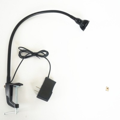 1W 220V adjustable arm LED flexible clamp desk lamp