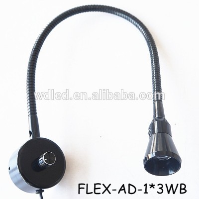 3W DIMMABLE LED FLEXIBLE GOOSENECK WALL LAMPS